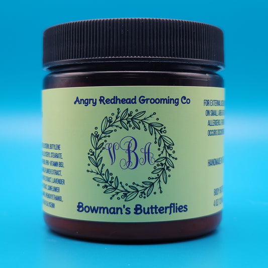 Bowman's Butterflies Whipped Body Butter by Angry Redhead Grooming Co - angryredheadgrooming.com