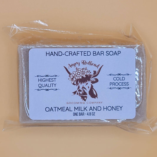 Oatmeal Milk & Honey Bar Soap by Angry Redhead Grooming Co - angryredheadgrooming.com