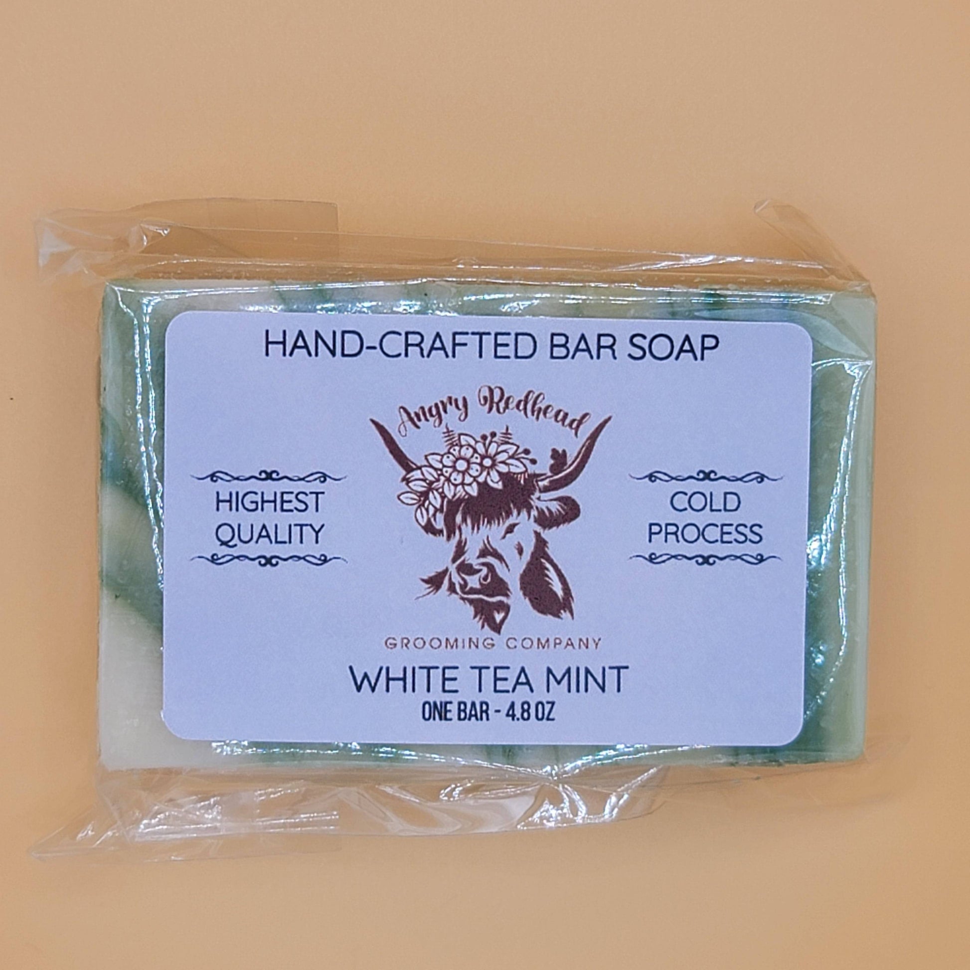 White Tea Mint Bar Soap by Angry Redhead Grooming Co - angryredheadgrooming.com