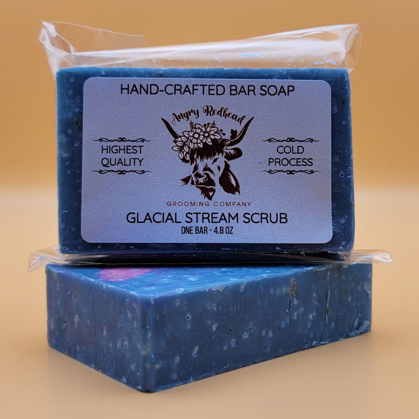 Glacial Stream Scrub Bar Soap by Angry Redhead Grooming Co - angryredheadgrooming.com
