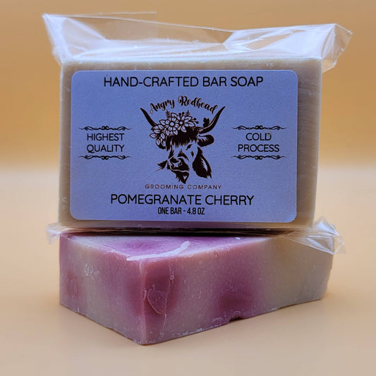 Pomegranate Cherry Bar Soap by Angry Redhead Grooming Co - angryredheadgrooming.com