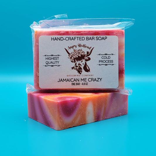 Jamaican Me Crazy Bar Soap by Angry Redhead Grooming Co - angryredheadgrooming.com