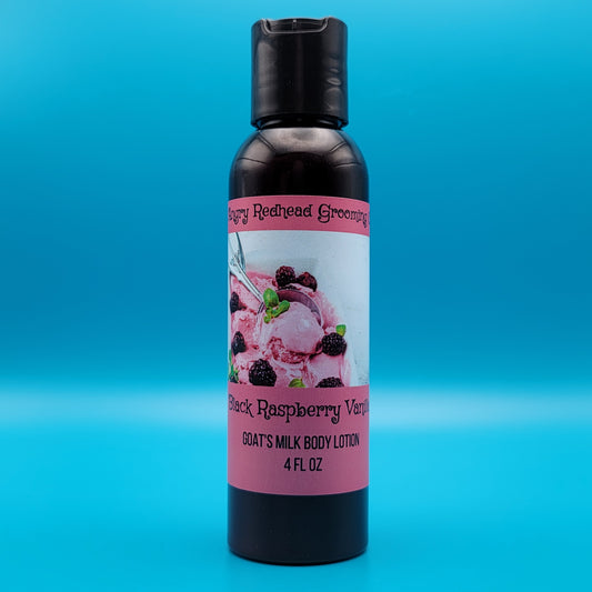 Black Raspberry Vanilla Goat's Milk Body Lotion by Angry Redhead Grooming Co - angryredheadgrooming.com